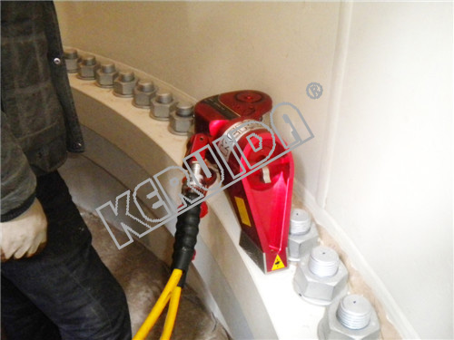 新疆某風(fēng)電項目安裝現場(chǎng)科瑞達液壓扳手